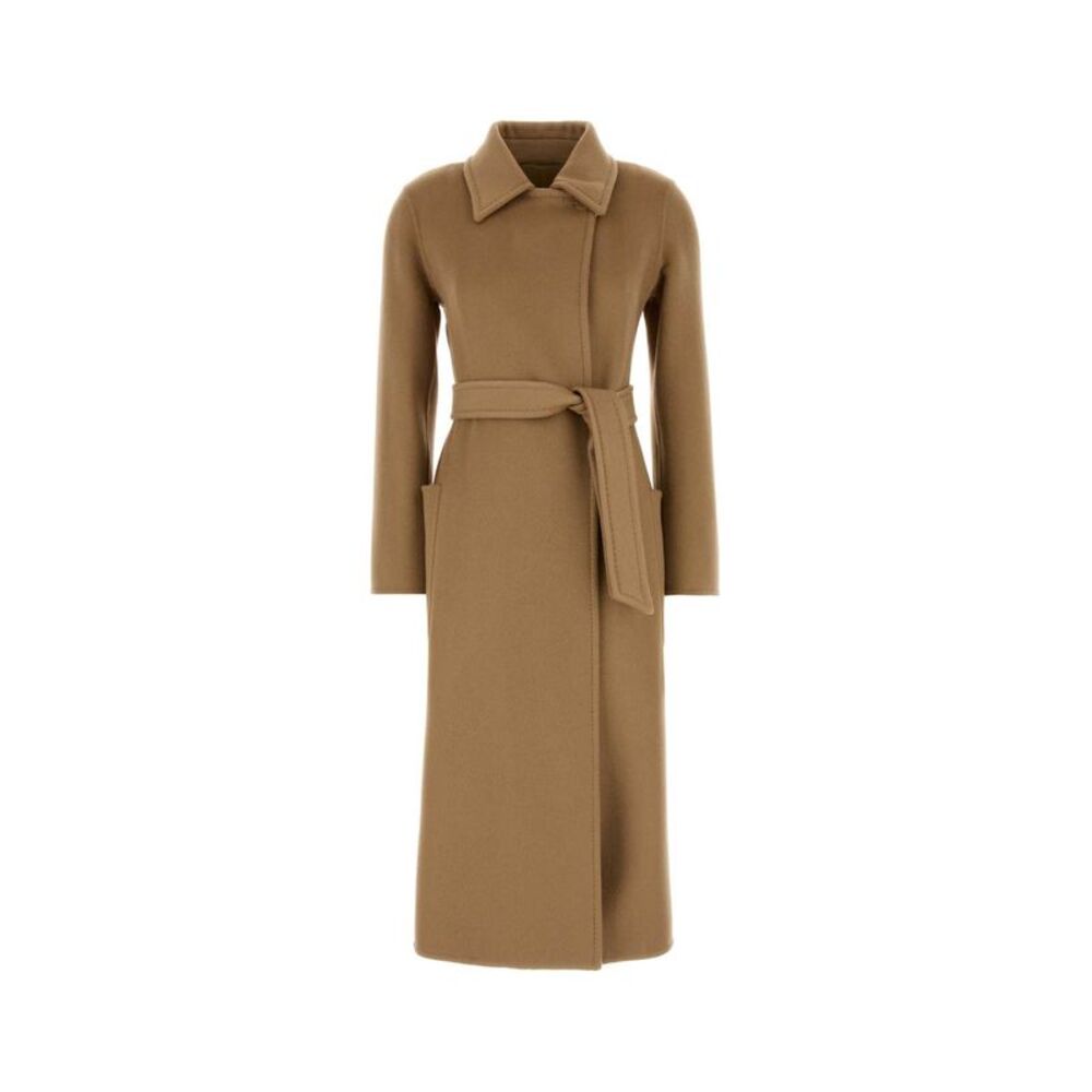 Max Mara Women Camel Cashmere Artur Coat